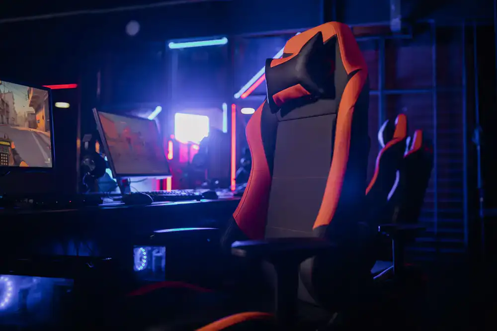 Esports analyst desk during a live broadcast